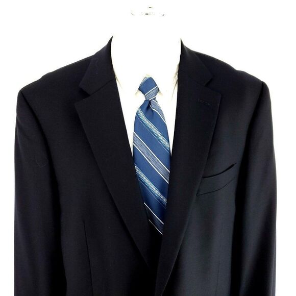 Lauren Ralph Lauren Wool 2 Button Blazer 40R Or Slim Fit 42R Blue - Picture 1 of 10